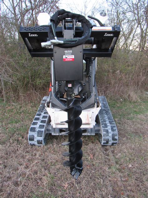 auger skid steer attachment|lowe skid steer auger attachment.